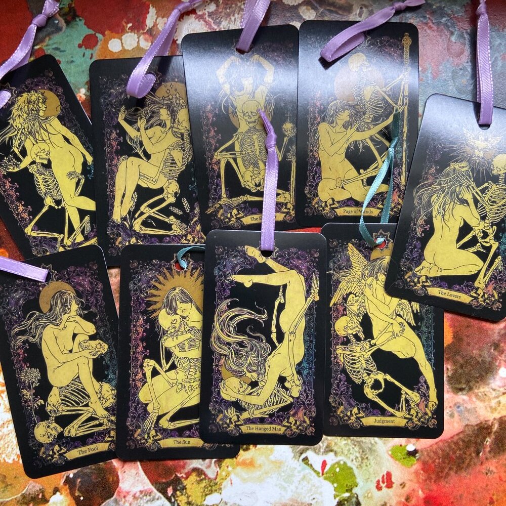 3 Randomly Selected Tarot Card Bookmarks Handmade